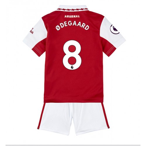 Fotbalové Dres Arsenal Martin Odegaard #8 Dětské Domácí 2022-23 Krátký Rukáv (+ trenýrky)